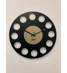 ChantalBrandO Wandklok MARAVAL Black & Gold XL Modern Design