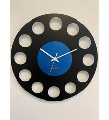 ChantalBrandO Wandklok MARAVAL Black & BLUE XL Modern Design