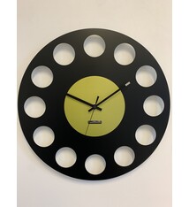 ChantalBrandO Wandklok MARAVAL Black & GREEN XL Modern Design