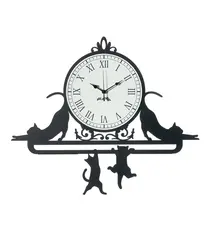 Wandklok met kat modern design