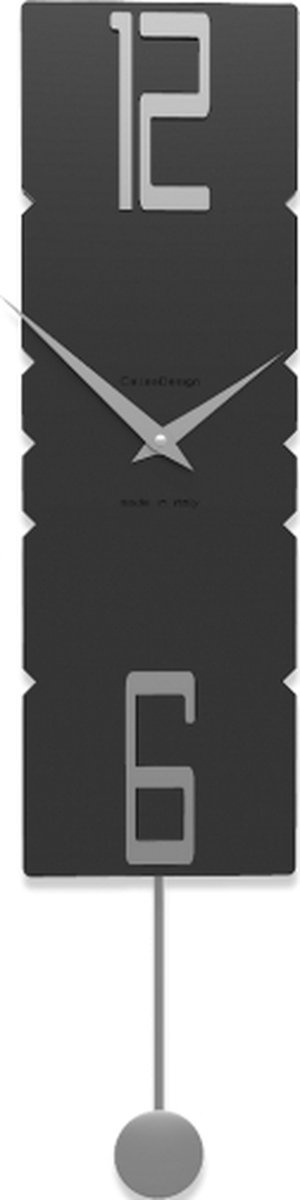 Wandklok Pendulum BLACK Modern Italian Design
