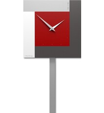 Italiaanse Wandklok STRIPES RED MODERN DESIGN