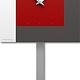 Italiaanse Wandklok STRIPES RED MODERN DESIGN
