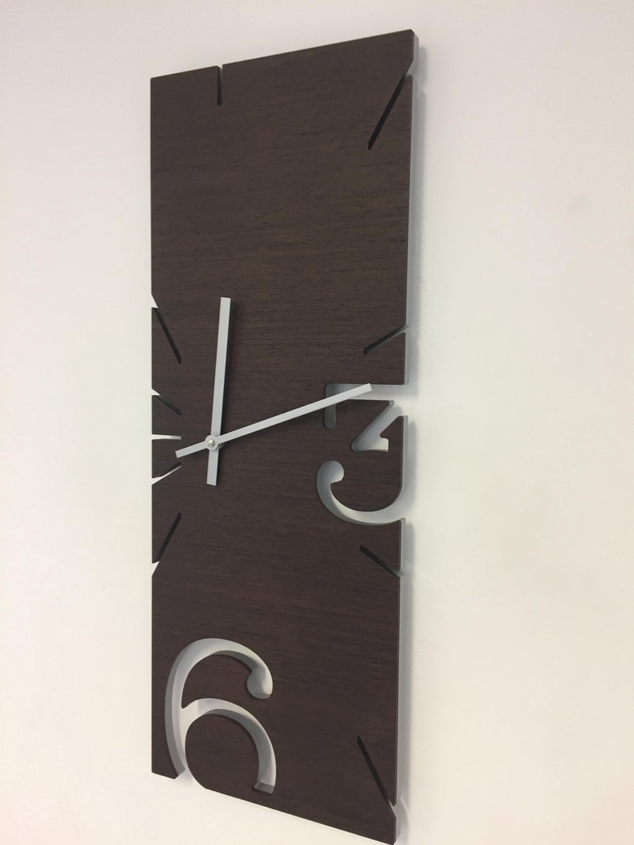 CD Italian Design Wandklok Wandklok Grijs Millettia