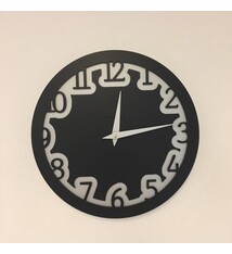 CD Italian Design Wandklok Labyrint Zwart