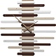 Italiaanse WANDKLOK ART STRIPES -- WENGE-OAK -- MODERN DESIGN