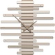 Italiaanse WANDKLOK ART STRIPES -- CAFE LATTE -- MODERN DESIGN