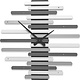 Italiaanse Wandklok ART STRIPES BLACK MODERN DESIGN