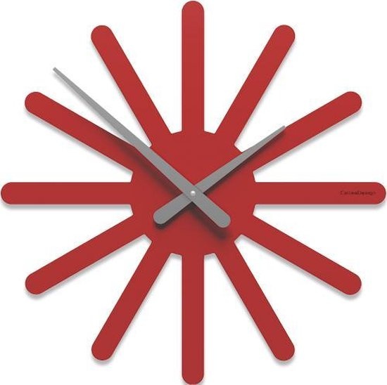 Wandklok ASTER RED modern design