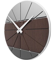 Italiaanse WANDKLOK SENNA WENGÉ MODERN DESIGN