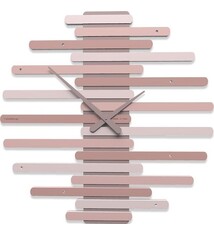 Italiaanse Wandklok ART STRIPES --PLUM-- MODERN DESIGN