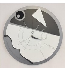 CD Wandklok Kunst Kwarts Grijs