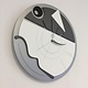 CD Wandklok Kunst Kwarts Grijs