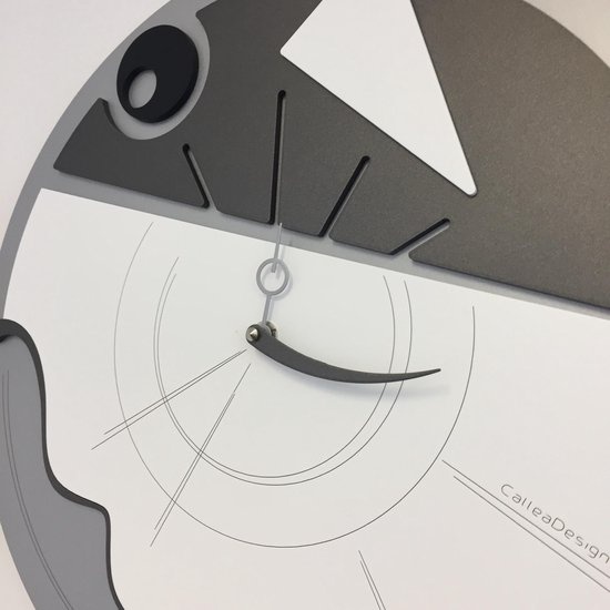 CD Wandklok Kunst Kwarts Grijs