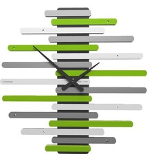 Italiaanse WANDKLOK ART STRIPES -- GREEN -- MODERN DESIGN