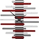 Italiaanse WANDKLOK ART STRIPES -- RUBY RED -- MODERN DESIGN