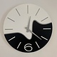 WANDKLOK OLIV BLACK & WHITE MODERN DESIGN