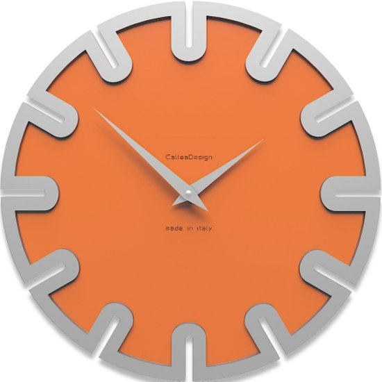 Italiaanse Wandklok Rolanda Modern Design Orange