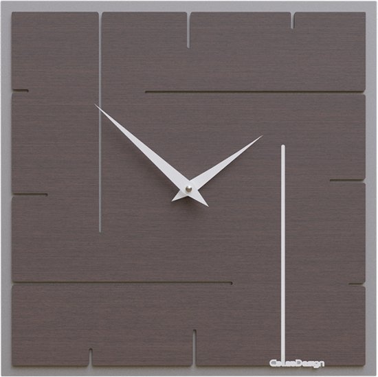 Wandklok GUIDO WENGE Modern Design Italiaanse Wandklok
