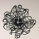 Arti e Mestieri Collectie – Handgemaakt – Metaal – Ø 58 cm - Wandklok Italiaanse Design Schets Zwart