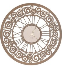 MODERN ITALIANE DESIGN Arti e Mestieri Collectie – Handgemaakt – Metaal – Ø 70 cm - Spiralen Design Wandklok Italiaans