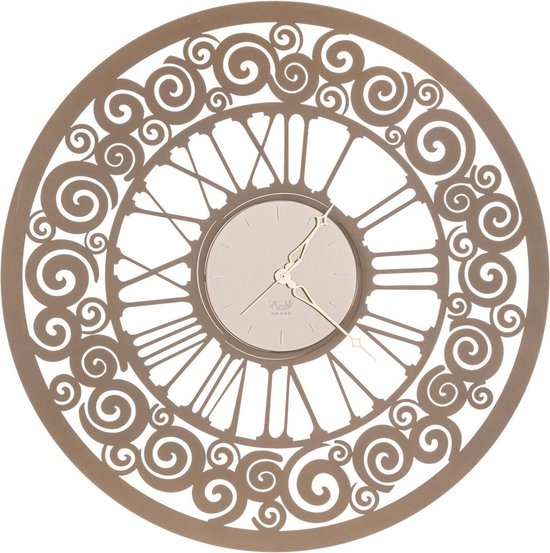 MODERN ITALIANE DESIGN Arti e Mestieri Collectie – Handgemaakt – Metaal – Ø 70 cm - Spiralen Design Wandklok Italiaans