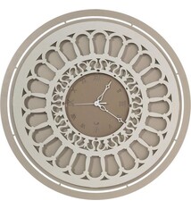 Arti e Mestieri Collectie – Handgemaakt – Metaal – Ø 60 cm - Roma Italiaanse Wandklok met een verfijnd design