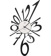 Arti e Mestieri Collectie – Handgemaakt – Metaal – 31 x 55cm - Grote Knal Wandklok Italiaanse Design Zwart