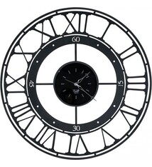 MODERN ITALIAN DESIGN Arti e Mestieri Collectie – Handgemaakt – Metaal – Ø 70 cm - HORROS WANDKLOK ZWART