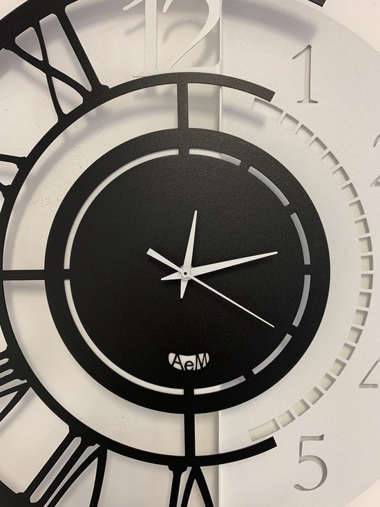 Arti e Mestieri Collectie - Handgemaakt – Wandklok Full Metal Jack Pop Zwart 45cm