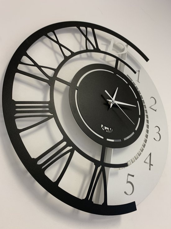 Arti e Mestieri Collectie - Handgemaakt – Wandklok Full Metal Jack Pop Zwart 45cm