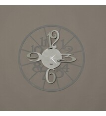 Arti e Mestieri Collectie - Handgemaakt – Metaal – Ø 50 cm - Kala Italiaanse Wandklok met een verfijnd design