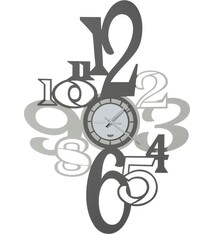 Arti e Mestieri Collectie - Handgemaakt – Wandklok Grote Clue FANGO/IVOOR/Marmer 60x84