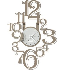 Arti e Mestieri Collectie - Handgemaakt – Wandklok Kleine Freak Beige/Wit Marmer 54x40cm