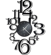 Arti e Mestieri Collectie - Handgemaakt – Wandklok Grote Freak Zwart 70x50cm