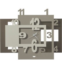 Arti e Mestieri Collectie - Handgemaakt – Zenith Pop Wandklok Brons/Zand/Ivoor 60x49H cm