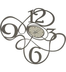 Arti e Mestieri Collectie - Handgemaakt – Wandklok Kleine Sketch Design Fango/Ivoor 60x51h cm