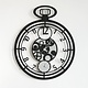 Arti e Mestieri Collectie – Handgemaakt – Wandklok Italiaanse Design Zakhorloge Nero 44 x 55cm