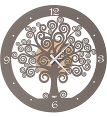 Arti e Mestieri Collectie – Handgemaakt – Wandklok Italiaanse Design Levensboom Fango 44 cm