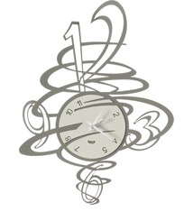 Arti e Mestieri Collectie – Handgemaakt – Wandklok Italiaanse Design Windhoos Fango Avorio 37 x 50cm