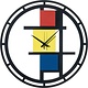 Arti e Mestieri Collectie – Handgemaakt – Wandklok Italiaans Design 50 cm Mondriaan