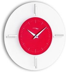 Incantesimo Collectie Italiaanse Design Wandklok RAM 35 cm Metal Rosso