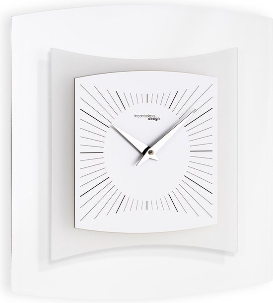 Incantesimo Collectie Italiaanse Design Wandklok Kwintus 35 cm Bianco
