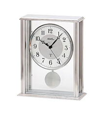 Tafelklok modern design zilver