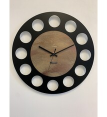 ChantalBrandO Wandklok MARAVAL Black & Copper - Gold XL Modern Design