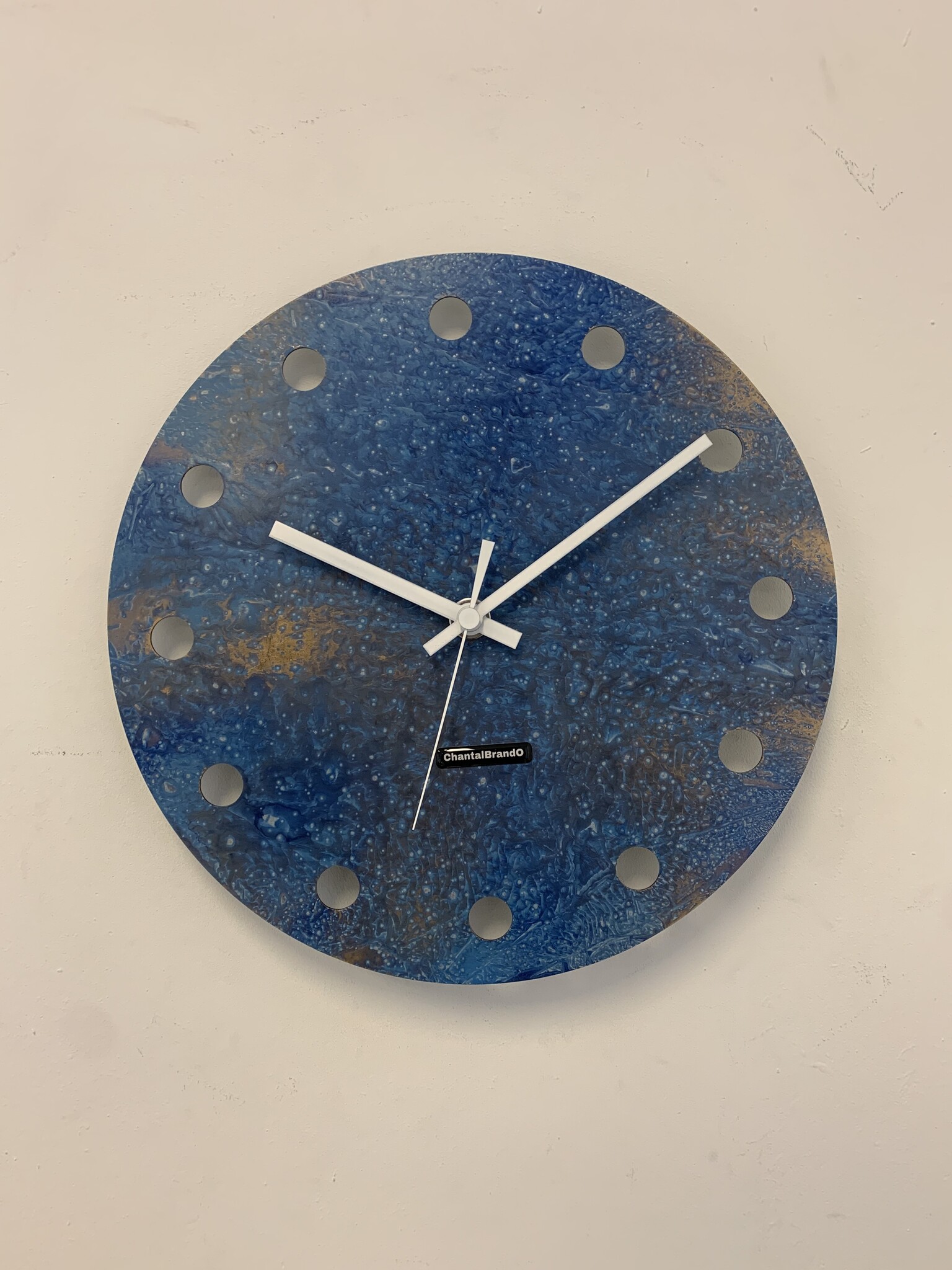 MOSACLOCK BLUE LABEL Wandklok Modern Industrieel Design