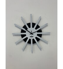 MOSACLOCK * ETOILE BLANC & NOIR ** Wandklok Modern Industrieel Design **