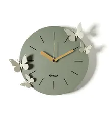 Wandklok modern design met vlinders