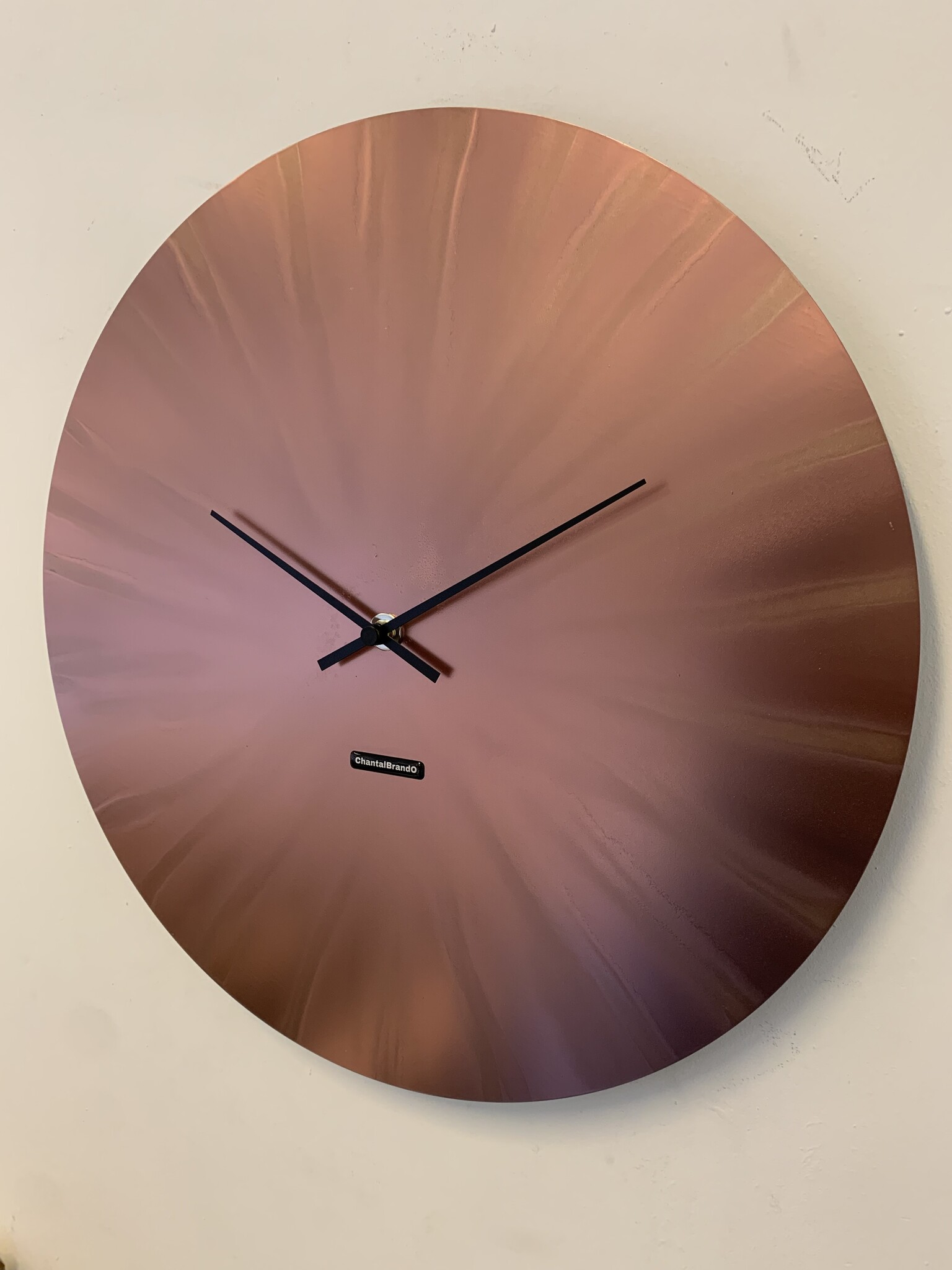 MOSACLOCK COPPER LABEL 50 Wandklok Modern Industrieel Design in koper kleur