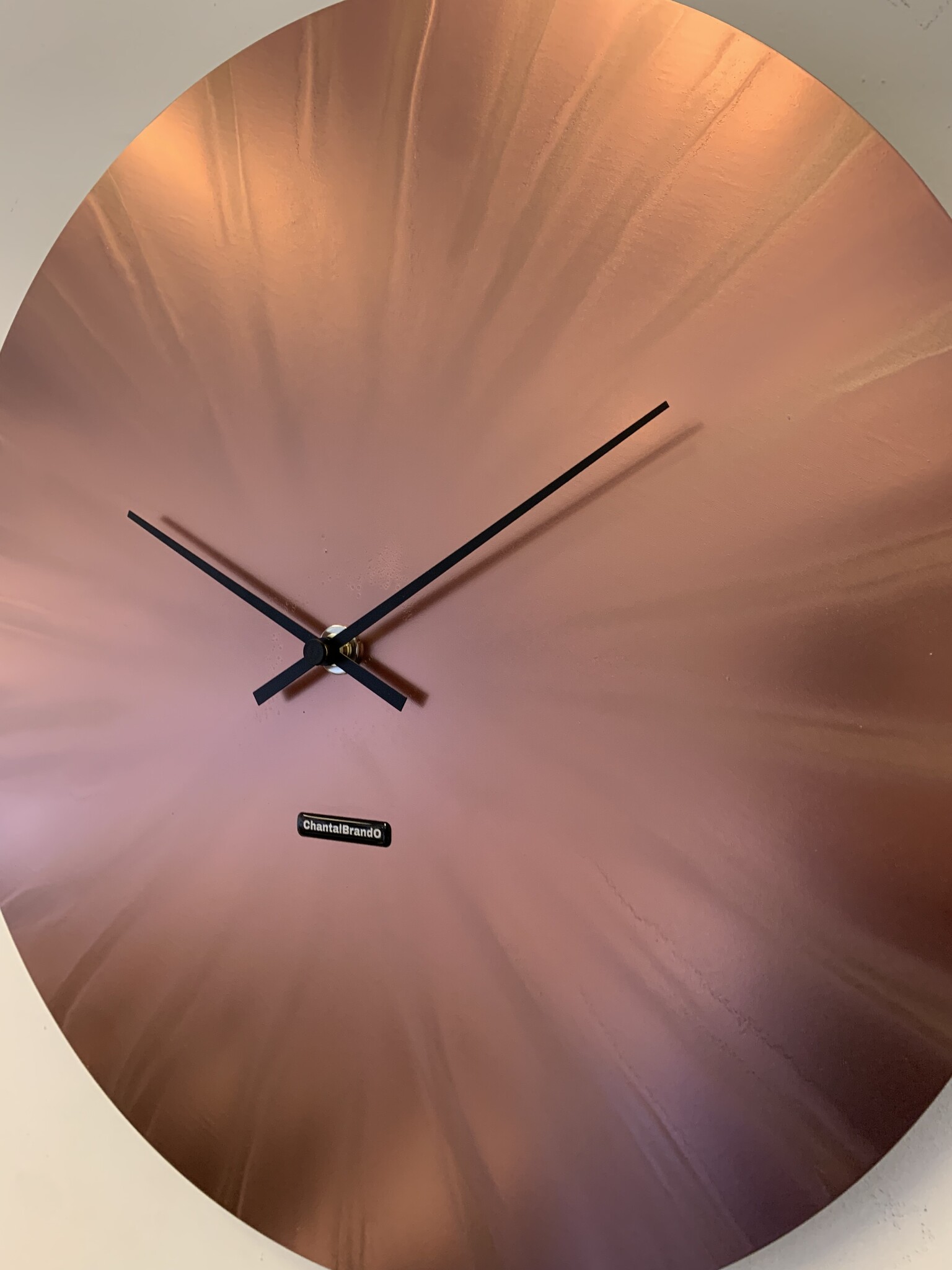 MOSACLOCK COPPER LABEL 50 Wandklok Modern Industrieel Design in koper kleur